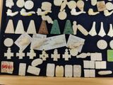 a picture of a display case with a lot of items in it