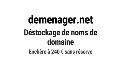 Nom de domaine demenager.net. Catégorie: Services aux entrep…