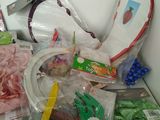 a table with a bunch of items on it