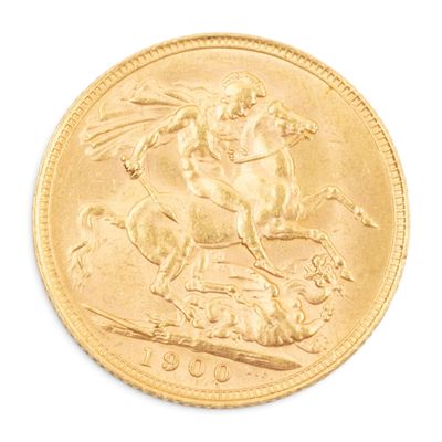 une image représentant une pièce d'or sur laquelle figurent un cheval et un cavalier