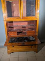 Grand meuble secrétaire-bibliothèque en merisier, à un abatt… (photo 4)
