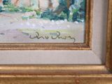 a picture of a painting of a horse in a field