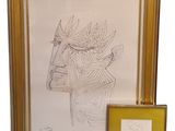 une image d'une photo d'un dessin représentant le visage d'un homme