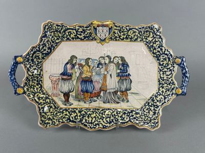 Béatrix POUPLARD pour MALICORNE - PLAT rectangulaire à deux … - Photo 1