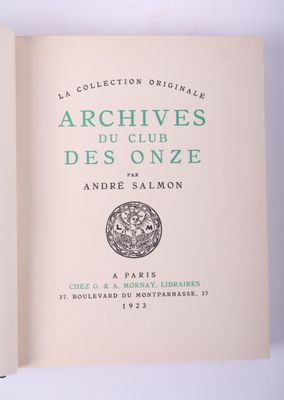 SALMON (André) Archives du club des onze.