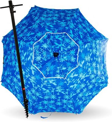an image of a blue umbrella with a black pole attached to it