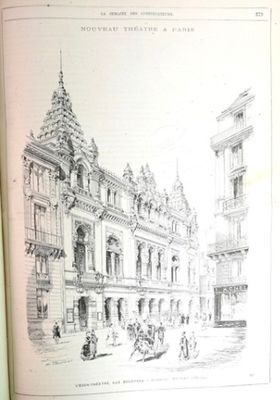 un dessin représentant un bâtiment surmonté d'une horloge