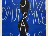 une image représentant une affiche bleue sur laquelle figure une inscription en blanc indiquant « festiva dautamine paris »