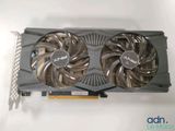 a close up of a video card with two fans on top of it