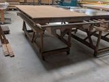 a large table in the middle of a large room