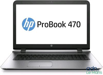 un ordinateur portable portant le logo « HP ProBook 470 » sur l'écran