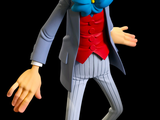 a figurine of a man in a suit and tie
