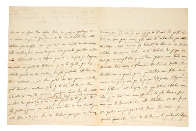 lettre manuscrite écrite à l'encre noire sur une feuille de papier