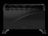 un radiateur électrique noir sur fond noir