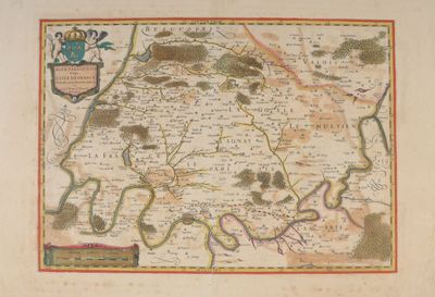 BLAEU (J.) Ager Parisiensis vulgo L'Isle de France. Fr. Guil…