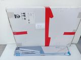 a white box with a red ribbon on it