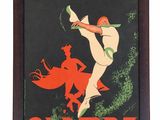une vieille affiche représentant un homme et une femme dans une posture de danse