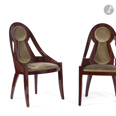 pair of art deco dining chairs