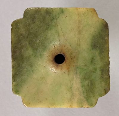 an image of a piece of fruit with a hole in it
