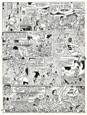 une page en noir et blanc tirée d'une bande dessinée