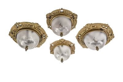 three light fixtures are shown on a white background