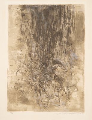 une image représentant un dessin d'un arbre au milieu d'un champ