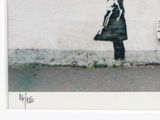a picture of a painting of a woman holding a red umbrella