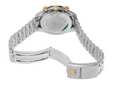 a close up of a watch on a white background