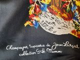 a black bag with a picture of a bird on it