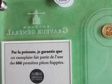 a picture of a green refrigerator with a label on it