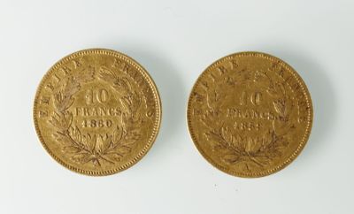 deux pièces d'or, dont l'une est un souverain et l'autre un souverain