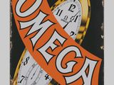 un panneau orange et blanc sur lequel figure l'image d'une horloge