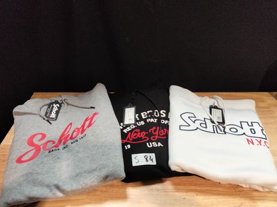 Lot de 3 sweats à capuche Schott Taille L