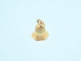 an image of a gold bell on a blue background