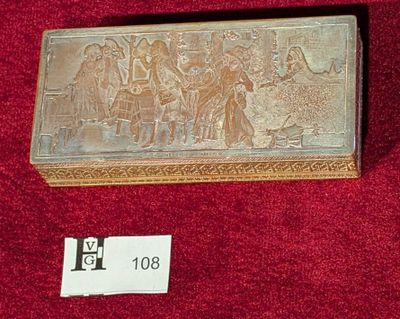 Très belle boite à timbres le billet doux, décors de scènes …