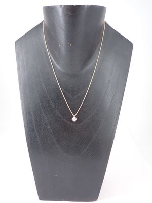 Collier en or jaune orné d'un diamant taille ancienne de 0,60 ct envir