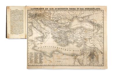 une vieille carte du Moyen-Orient et de l'Asie centrale