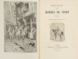 an open book with a picture of a man on a horse in front of a group of people