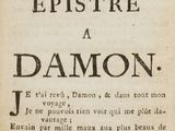 an old book with a black and white image of a demon on it