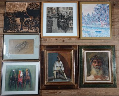 LOT de 10 pièces encadrées comprenant : - Photo 1