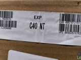 a box with a barcode on it sitting on a table