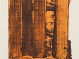 an image of a piece of art that is orange and black
