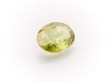 a green tourmaline gemstone on a white background