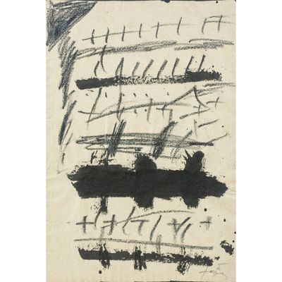 un dessin en noir et blanc représentant une feuille de papier sur laquelle figurent des inscriptions