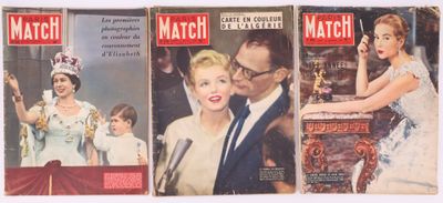 trois couvertures de magazines représentant des hommes et des femmes sur fond blanc