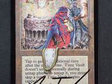 an image of a card with a picture of a knight on it