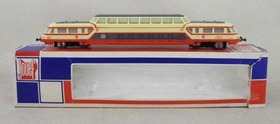 a toy train that is sitting on top of a box