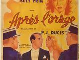 an old movie poster of a man in a tuxedo and a woman in a tuxedo