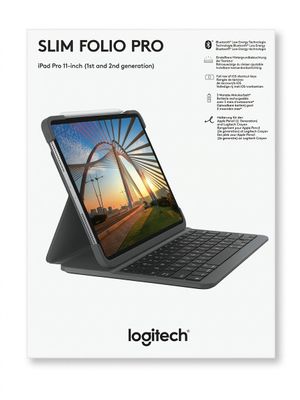 logitech slim folio pro keyboard case for ipad 11