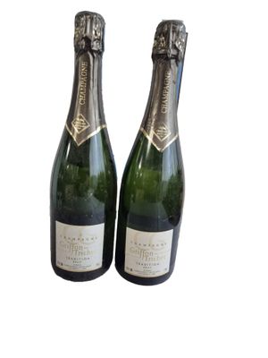 GRIFFON TRICHET Deux bouteilles de champagne Tradition brut